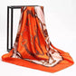 90*90cm Women Square Silk Scarf Luxury Brand Large Shawl Neckerchief Print Headband Female Foulard Bandana Wraps Hijab Scarves