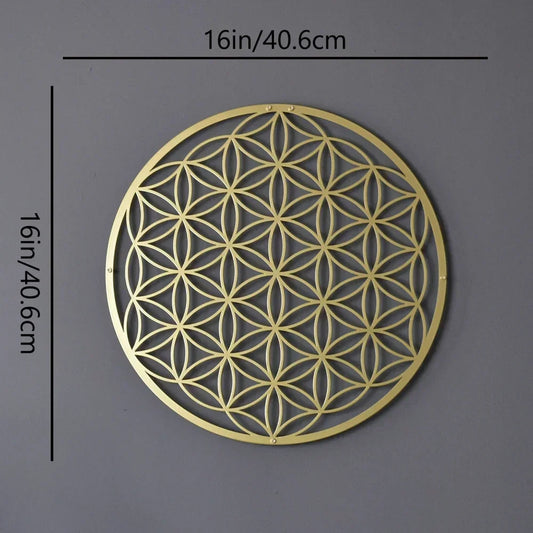 Ramadan&Eid Special  Flower of Life Metal Wall Art for Bedroom and Living Room Decor,Lotus Design as Accent Piece Above Couch