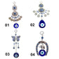 Turkish  Navy Blue Evil Eye Hanging Ornament Butterfly Horseshoe&Elephant Hanging Ornament Blessing Ornament Home Decor
