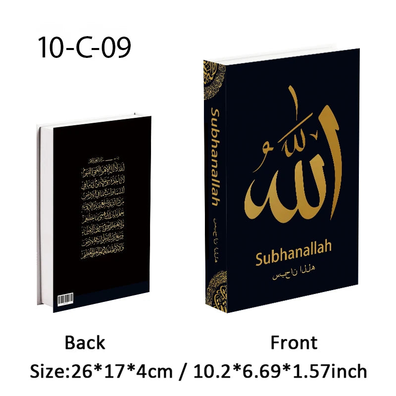 Islamic Mosque Luxury Fake Book Storage Box Kaaba Decorative Books Home Decor Coffee Table Bedroom Ornament Interior Decoration