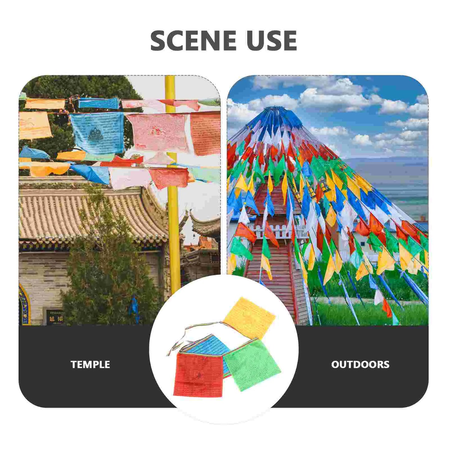 20sheets Meditation Flag Satin Prayer Banners Nepal Home Prayer Flag Tibet Banner Garden Flags
