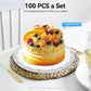 100 Pack 13 Inch Round Charger Plates Set,Reusable Serving Plates, Round Floral Plates, Dinner Plates For Wedding,Parties