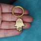 Hamsa Hand Of Fatima Keychain Stainless Steel Pendant Handmade Jerusalem Jewelry Key Chains for Men Women Mythology Amulet Gift