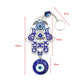 Lucky Eye Alloy Fatima Hamsa Hand Wall Hanging Glass Turkish Evil Eye Keychain Car Keyring for Women Men pulseras bijoux צמידים