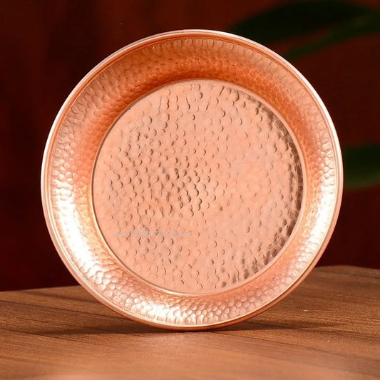 Tibetan-style Copper Water Supply Bowl Offering Dish Base Household Indoor/Buddhist Hall Offering Plate/purified Water Dish