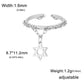 LIKGREAT Star of David Ring Jewish Hang Pendant Rings Stainless Steel Tetragram Cross Jewelry Jewish Gift for Women Men Gifts