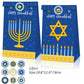 Jewish Hanukkah Birthday Party Decoration Cake Topper Balloon Candle Chanukah Party Supplies Tableware Banner Backdrop