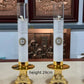 Catholic Oil Lamp Candle Stick With Windshield And Base With Gold Gilded Religious Symbol For Home Altar Church Supplies