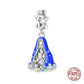 Charms Bead 925 Sterling Silver Virgin Mary Cross Pendant Bead Fit Original Bangle Bracelet DIY Fine Jewelry For Women Gift Hot