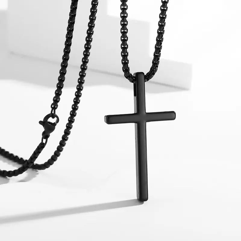 2025 New Religion Christian Simple Necklace for Women Men Virgin Mary Jesus Cross Pendant Chains Fashion Jewelry Length 60/70CM