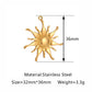 3Pcs Large Casting Vortex Face Sun Charms Stainless Steel Heart Celestial Pendants Fashion Jewelry Making DIY Bracelets Necklace