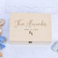 Personalized Wooden Baptism Keepsake Box ,Baptism Gifts For Baby Girl Or Baby Boy, Engraved Memory Box That Pattern With Wreath