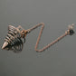 Silver Color Copper Metal Pendulum for Dowsing Divination Energy Reiki Healing Pointed Meditation Witch Spiritual Pendulos X092