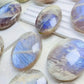Natural Blue Luminous stone Crystal Palm Stone for Mind Healing Finger Massage Energy Healing Feng Shui Meditation Worry Stone