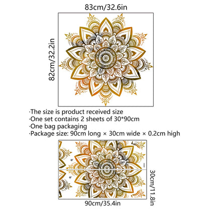 Mandala Lotus Vinyl Wall Stickers Bohemian style For Living Room Decoration Bedroom accessories Wall Decor Room Decor Aesthetic