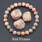 Natural Stone Real Red Jasper Prayer Bead Bracelet Women Men Rosary Stretch Elastic Bracelets Yoga Meditation Jewelry Wholesale