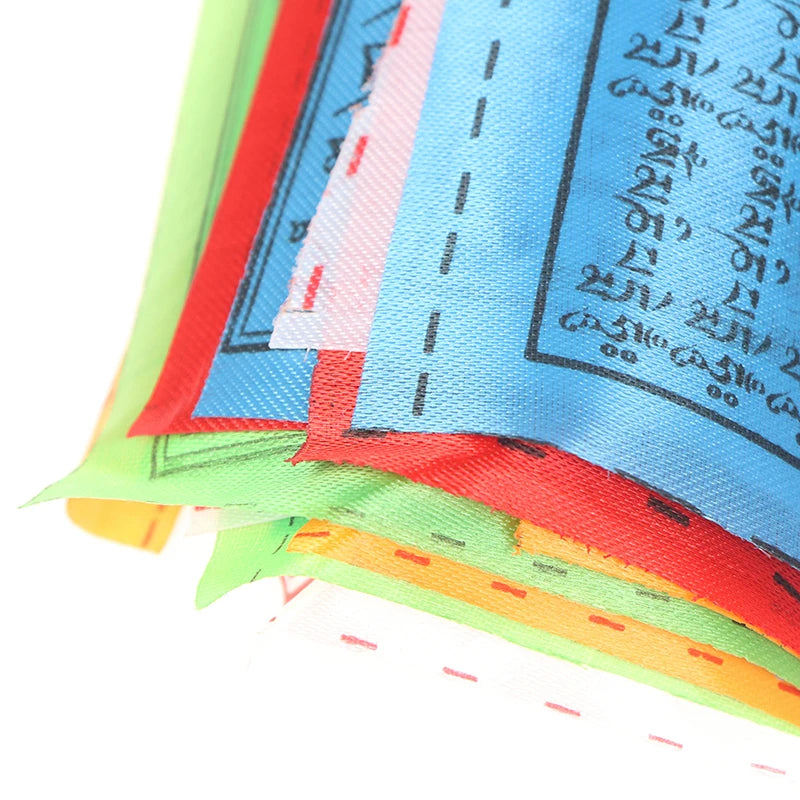 8.4m 28cm*25cm 1Set 30pcs Tibetan Buddhist Prayer Flags 5 Colors Fabric Craft Polyester Tibet Style Decorative Flag