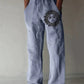 Retro Compass Printed Men's Casual Pants Harajuku Street Trendy Men's Straight Leg Pants Casual High Waisted Drawstring Pants