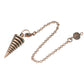 Cone 100% Copper Brass Metal Pendant Pendulum for Divination Dowsing Reiki Healing Egyptian Isis Pendulos Professional  A001
