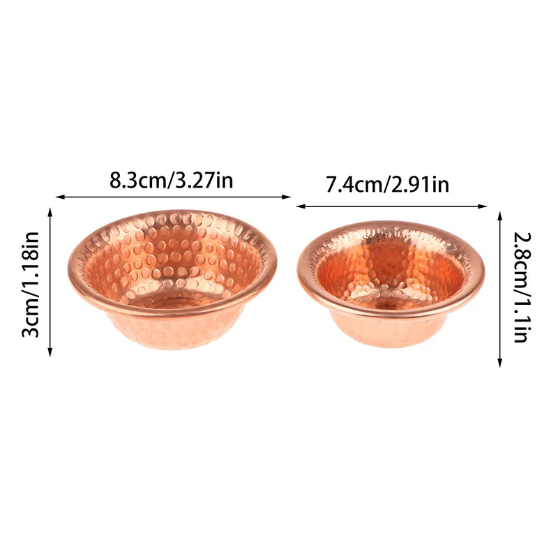 Nepalese Pure Copper Water Supply Bowl Handmade Small Auspicious Hammer Pattern Holy Water Bowl For Buddha Buddhist Supplies