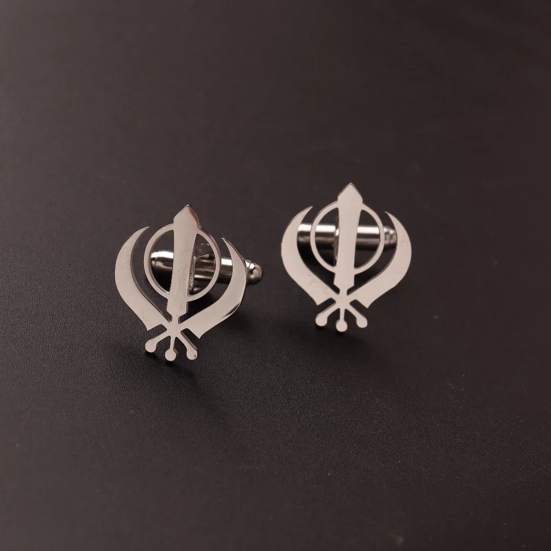 Stainless Steel Cufflinks For Men  Lion Cuff Button Eagle Cross Sikh Symbol  For Wedding Shirt Badge Pin  Shirt Cufflinks