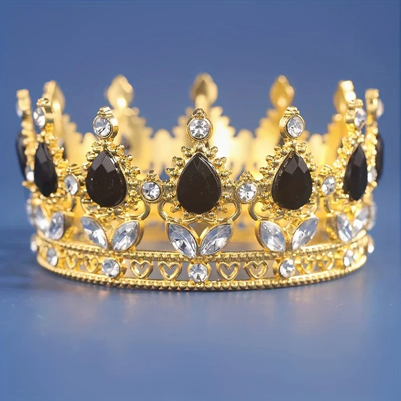 Crown topper Headpiece Suitable  Wedding Decorations Holiday Costume Headpiece Rhinestone Prom Crown Headb