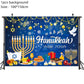 Jewish Hanukkah Birthday Party Decoration Cake Topper Balloon Candle Chanukah Party Supplies Tableware Banner Backdrop