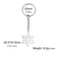 Lucktune Star Of David Hanukkah Menorah Keychain Stainless Steel Hexagram Candlestic Jewish Keyring Women Amulets Jewelry Gifts