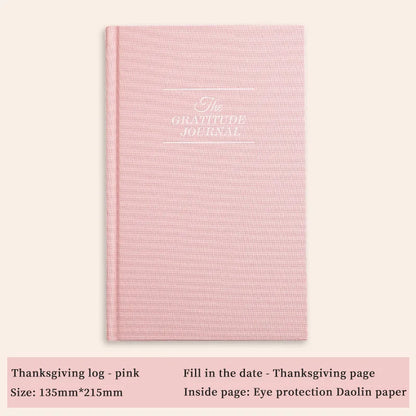 A5 Cloth Notebook Gratitude Book English Self Care Diary Daily Planner for Positive Mindfulness Practice