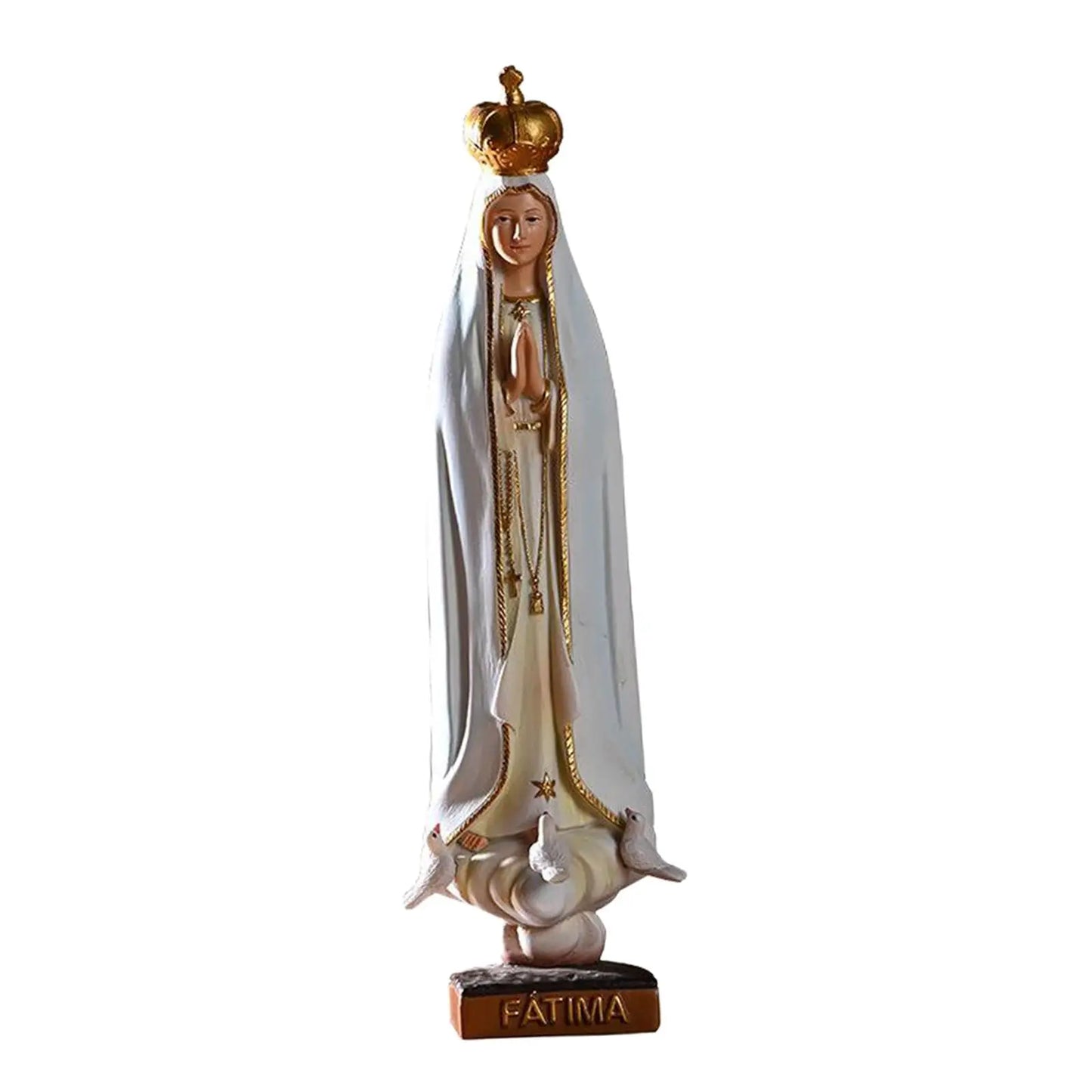 Blessed Mary Statue with on Her Head, 2.36x2.17x8.27 Inch Small
