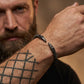 Stainless Steel Nordic Viking Norse Raven Bracelet Men Wristband Cuff Bracelets with viking wooden box