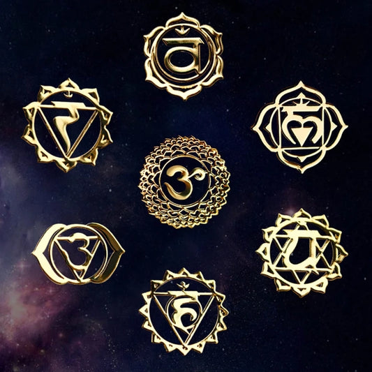 7 Pcs Sacred Geometry Metal Stickers Delicate Flower of Life Chakras Stickers Pyramid Art Resin Filler Supplies Meditation