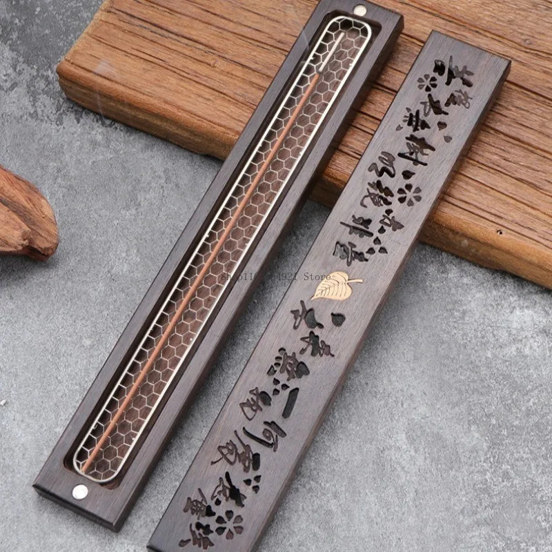 Natural Wooden Lying Incense Box Aromatherapy Stove Home Indoor Tea / Room Decoration Meditation PurificationLasting Fragrance