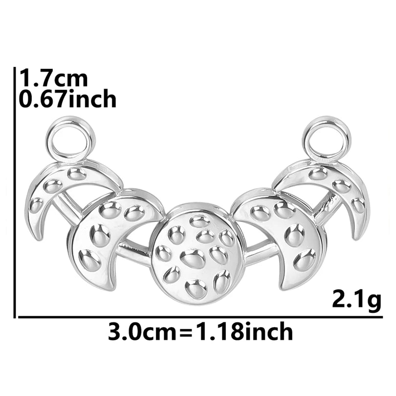 100% Stainless Steel Moon Pendants For Jewelry Making Supplies Various Luna Animal Wings Sun Star Eye Charms In Bulk Accessories