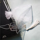 10PCS Bar Mitzvah With White Pendant Hamsa Hebrew Card With White Frame Letter With Gauze Drawstring Pocket Transparent Mesh Bag