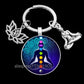 2023 Indian Buddha Meditation 7 Chakra Mandala Key Holder for Keys Psychedelic Yoga Keychain Ornament
