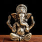 Gold Ganesh Buddha Statue Indian Elephant God Sculpture Home Living Room Garden Decoration Figurine Lucky Ornament