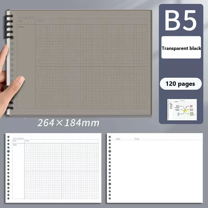 120 Pages B5 Mind Map Notepad Grid Diary Loose Leaf Office Planner Notebook Sketchbook Notebooks Writing Pads School Supplies