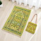 2pcs set Muslims Prayer Rugs With Bag Polyester Portable Blanket Islamic Mat with Tassels Travel Blanket Prayer Mat