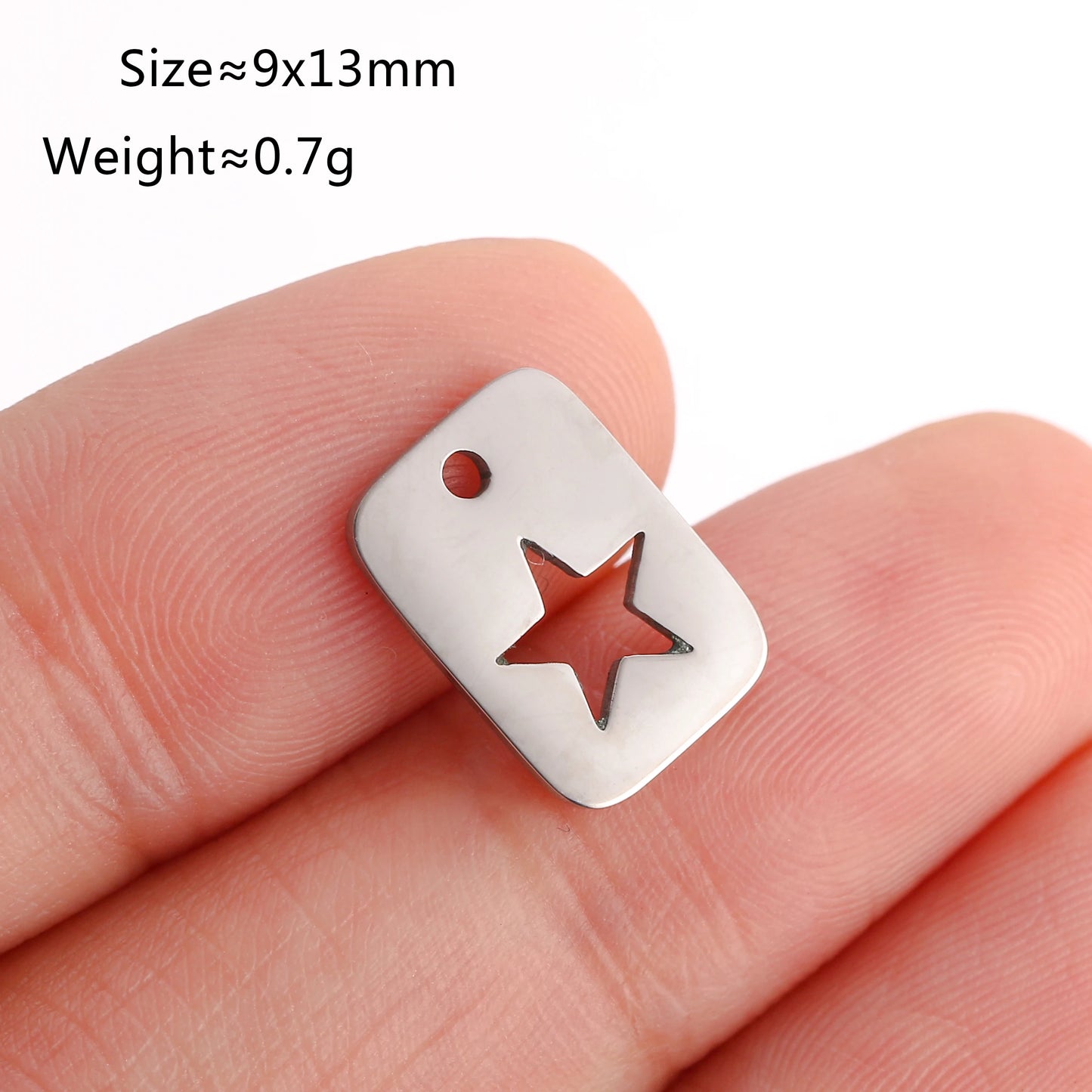 5PCS/Lot Celestial Mini Star Charms Stainless Steel Pentagram/Astral/Meteor/Moon Pendant DIY for Earring Bracelet Jewelry Making