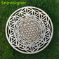 Wholesale 15/20/30cm High Quality Wooden Sign Flower Of Life Sacred Geometry Home Decoration Wood Coaster for Home Wall Decor