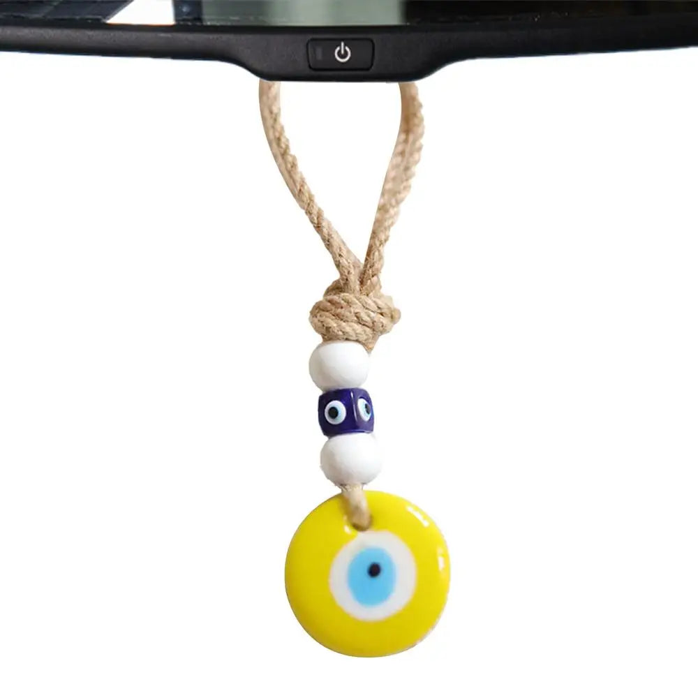 Devil Blue Eyes Car Pendant Turkish Blue Evil Eye Pendant Rear View Car Ornament Evil Eye Charm Car Decor Evil Eye Car Ornament