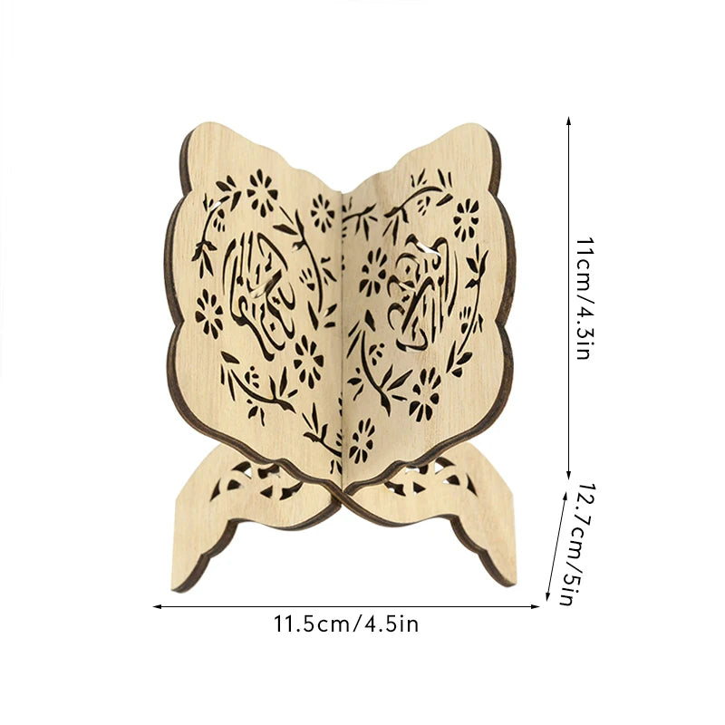 DIY Kuran Quran Koran Holy Book Stand Holder Folding Bible Bookshelf Ramadan Muslim Islamic Eid Organizer Display Reading Prayer