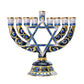 Blue Candlesticks for Hanukkah Menorah Candle Holder Candelabrum Candle Stand for Christmas Party Wedding Home Decor 9 Branch