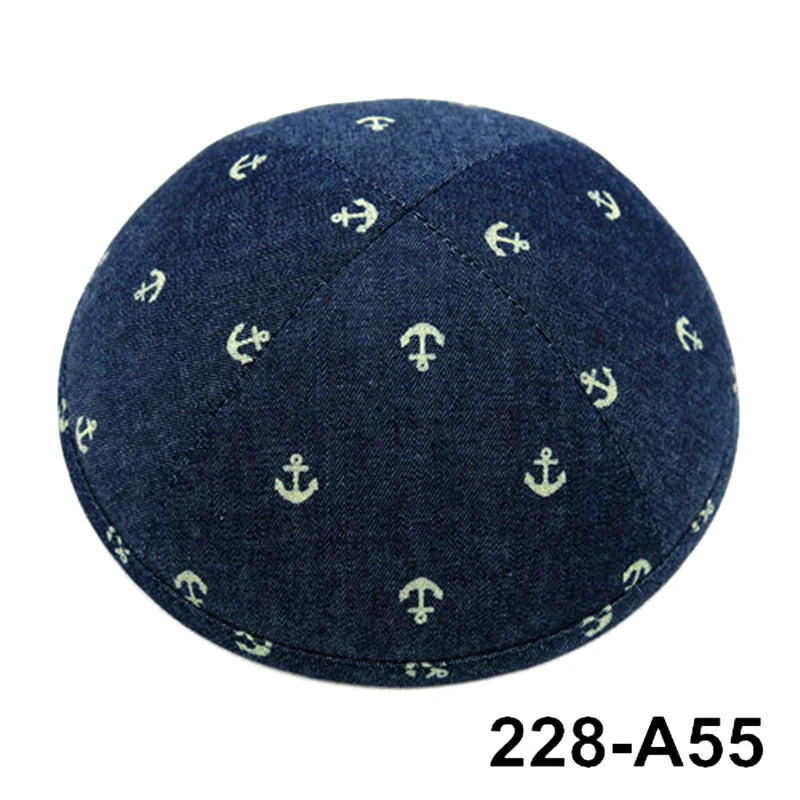 GIU 19cm Jewish Jean Denim Kippo Hats Caps Skullies Beaniest Kipa Yarmulke Kippah Dome For Wedding And Events