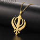 Sikhism Necklace Sikh Khanda Sword Necklace for Women Men Stainless Steel Sikhs Necklaces Sword Symbol Pendant Religious Jewelry