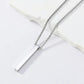 Cylindrical Necklace, Unisex, 3D Bar Pendant, Simple Casual Neutral Necklace