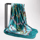 90*90cm Women Square Silk Scarf Luxury Brand Large Shawl Neckerchief Print Headband Female Foulard Bandana Wraps Hijab Scarves
