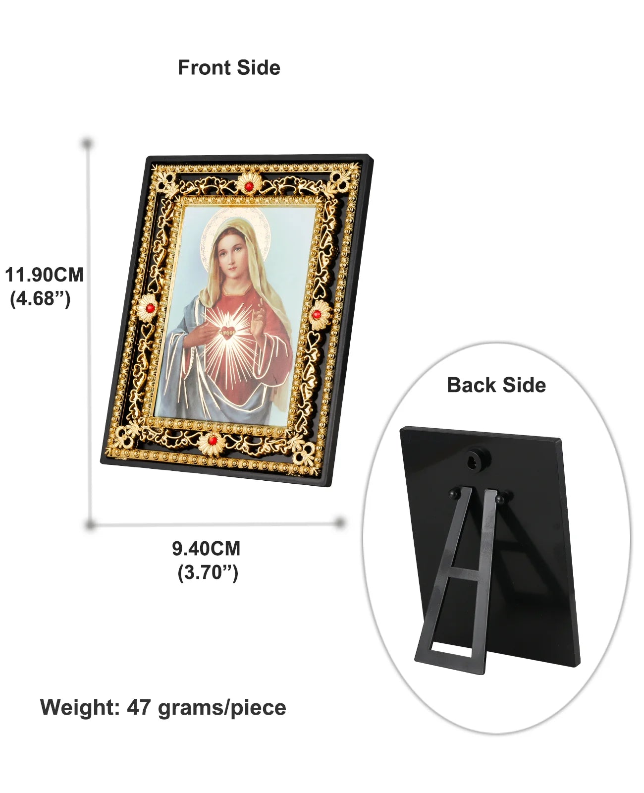 Immaculate Heart Virgin Mary St.Michael Icons Figurine Holy Family Icon Square Frame Church Home Tabletop Decoration Collection