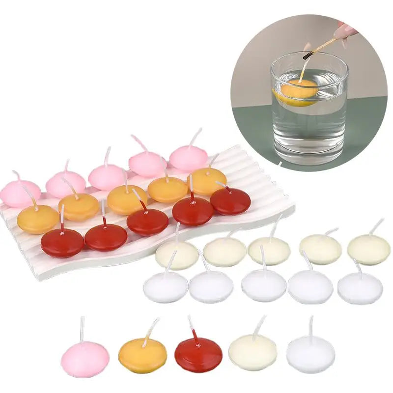 10 Pieces/Pack Floating Candles Festival Supplies Candles Release Wishing Candles Wax Wedding Props